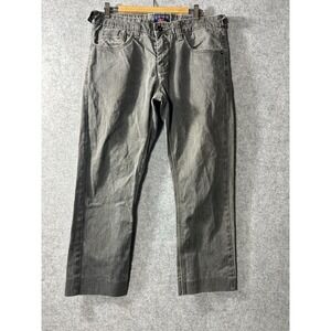 Vintage Fresh Jeans Men 34x32 Grey Heavy  Cotton Denim Straight Utility Workwear